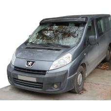 Козирьок на лобове скло (чорний глянець, 5мм) для Fiat Scudo 2007-2015 рр.