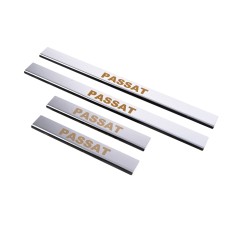 Накладки на пороги Carmos V1 (4 шт, нерж) для Volkswagen Passat B6 2006-2012рр.