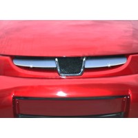 Накладки на решітку радіатора (2 част., нерж) Carmos - Турецька сталь для Peugeot Partner 1996-2008 років.
