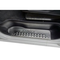 Накладки на пороги OmsaLine (3 шт, нерж) для Hyundai H200, H1, Starex 1998-2007 рр.