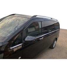 Нижні молдинги скла по всій довжині (8 шт., нерж) Carmos, L1-L2 для Mercedes Vito / V W447 2014↗ рр.