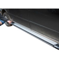 Бокові пороги Rainbow (2 шт., Алюміній) Коротка (short) і Середня (long) для Mercedes Vito W639 2004-2015рр.