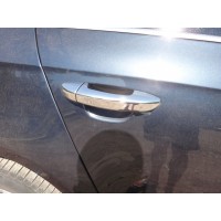 Накладки на ручки (4 шт, нерж) OmsaLine, Італійська нержавійка для Volkswagen Passat B6 2006-2012рр.