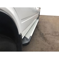 Бокові пороги Allmond Grey (2 шт., алюм.) Довга база для Mercedes Sprinter 1995-2006 рр.