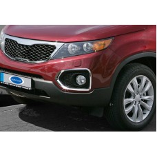 Окантовка протитуманок 2010-2013 (2 шт., нерж) для Kia Sorento XM 2009-2014рр.