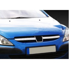 Накладки на решітку (2001-2005, 2 шт, нерж) для Peugeot 307