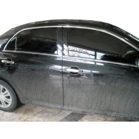 Верхня окантовка стекол (4 шт, нерж) для Toyota Corolla 2007-2013 років.