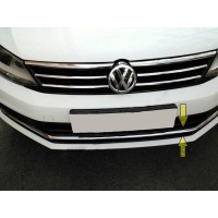 Накладки на решітку бампера 2014-2018 Carmos (нерж) для Volkswagen Jetta 2011-2018 рр.