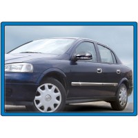 Молдинг дверний (4 шт, нерж) OmsaLine - Італійська нержавійка для Opel Astra G classic 1998-2012рр.