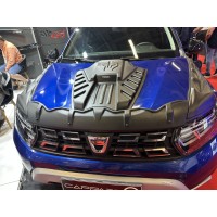 Накладка на капот (ABS) для Dacia Duster 2018↗ рр.