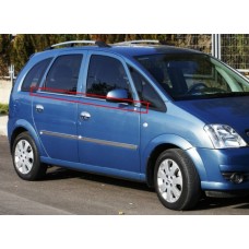Зовнішня окантовка вікон (4 шт, нерж) для Opel Meriva 2002-2010 рр.