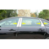 Накладки на дверні стійки (6 шт, нерж) для Volvo S90/V90 2016↗︎ рр.