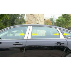 Накладки на дверні стійки (6 шт, нерж) для Volvo S90/V90 2016↗︎ рр.