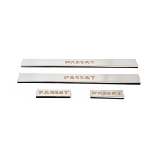 Накладки на пороги Carmos (4 шт, нерж) для Volkswagen Passat B5 1997-2005 років.
