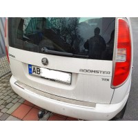 Накладка на задній бампер (нерж) Глянець для Skoda Roomster 2007↗ рр.