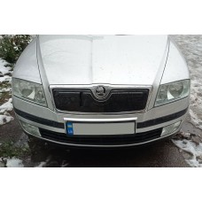 Зимова накладка на решітку (верхня) Матова для Skoda Octavia II A5 2006-2010рр.