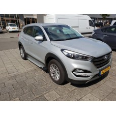 Бокові пороги Allmond Grey (2 шт., алюміній) для Hyundai Tucson TL 2016-2021рр.