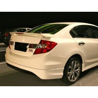 Накладка на задній бампер (під фарбування) для Honda Civic Sedan IX 2011-2016 рр.