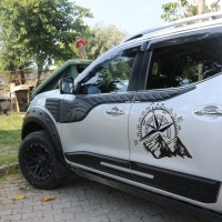 Молдинг на верх дверей (6 шт, ABS) для Nissan Navara/NP300 2016↗