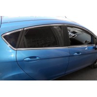 Верхні молдинги стекол (8 шт, нерж) для Ford Fiesta 2008-2017 рр.
