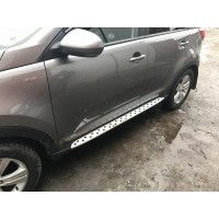 Бокові пороги Niken BMW-style (2 шт., Алюм.) для Kia Sportage 2010-2015 рр.