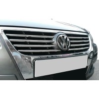 Накладки на решітку (8 шт, нерж) Carmos - Турецька сталь для Volkswagen Passat B6 2006-2012рр.