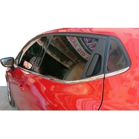 Окантовка вікон (HB, 8 шт, нерж) OmsaLine - Італійська нержавійка для Renault Clio IV 2012-2019 рр.