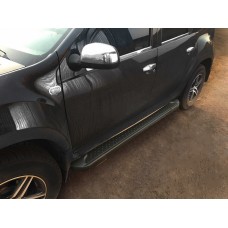 Бокові пороги Allmond Black (2 шт., Алюміній) для Dacia Duster 2008-2018 рр.