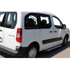 Бокові пороги Line (2 шт., алюміній) для Citroen Berlingo 2008-2018 рр.