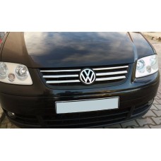 Накладки на решітку Life (6 шт, нерж) для Volkswagen Caddy 2004-2010 рр.