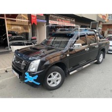 Козирок на лобове скло на рамі V1 (чорний глянець, 5мм) для Isuzu D-Max 2011-2019 рр.