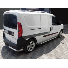 Бокові пороги Line (2 шт., алюміній) Стандартна база для Fiat Doblo III 2010-2022 рр.