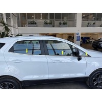 Окантовка скла (6 шт, нерж) для Ford Ecosport