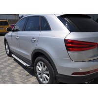 Бокові пороги Allmond (2 шт., алюміній) для Audi Q3 2011-2019 рр.