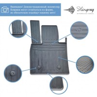Гумові килимки (2 шт, Stingray Premium) для Iveco S-Way 2019↗ рр.