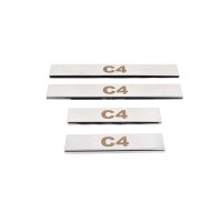 Накладки на пороги Carmos (нерж) для Citroen C-4 2005-2010 рр.