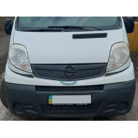 Зимова накладка на решітку (верхня) V1 Глянцева, 2001-2007 для Opel Vivaro 2001-2015 рр.