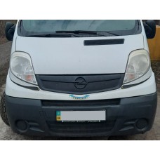 Зимова накладка на решітку (верхня) V1 Глянцева, 2001-2007 для Opel Vivaro 2001-2015 рр.