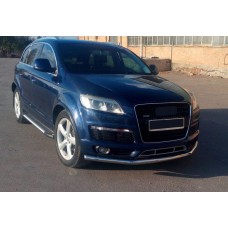 Бокові пороги Line (2 шт., Алюміній) для Audi Q7 2005-2015 рр.