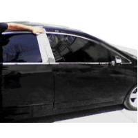 Молдинг дверних стійок (6 шт, нерж.) для Citroen C-5 2008-2017 років.