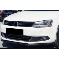 Накладка на передний бампер Lip (чорна) для Volkswagen Jetta 2011-2018 рр.