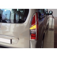 Накладка на стопи (2 шт, нерж) Carmos для Peugeot Partner Tepee 2008-2018рр.