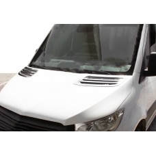 Накладки на повітрозабірник Carmos (2 шт., нерж) для Mercedes Sprinter 2018↗ рр.