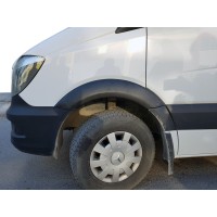 Накладки на арки широкі (4 шт, чорні) для Mercedes Sprinter 2006-2018 рр.
