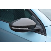 Накладки на дзеркала (2 шт, натуральний карбон) для Volkswagen Beetle 2011↗ рр.