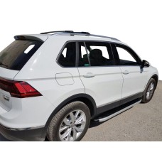 Бокові пороги Fullmond (2 шт., алюм) для Volkswagen Tiguan 2007-2016 рр.