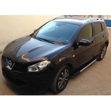 Бокові пороги RedLine V1 (2 шт., Алюм.) для Nissan Qashqai 2007-2010 рр.