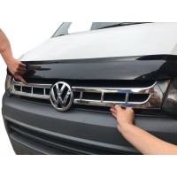 Накладки на решітку (Carmos, 2 шт., нерж.) для Volkswagen T5 2010-2015 років.