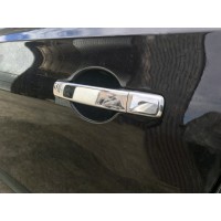 Накладки на ручки (4 шт, нерж) Без чіпа, Carmos - Турецька сталь для Nissan Qashqai 2007-2010 рр.