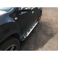 Бокові пороги Sunrise (2 шт., Алюміній) для Dacia Duster 2008-2018 рр.